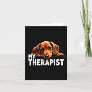 Carte Chien de Vienne Drôle Mon Thérapeute Teckel Chien 