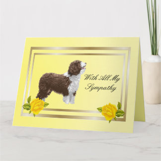 Carte Chien d'eau espagnol et Roses Jaunes - Big