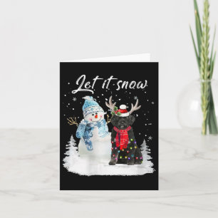 Carte Chien d'eau portugais Chien de Père Noël Chien de