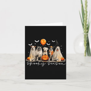 Carte Chien d'Halloween de la saison effrayante