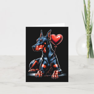 Carte Chien Doberman Saint-Valentin Propriétaire de chie
