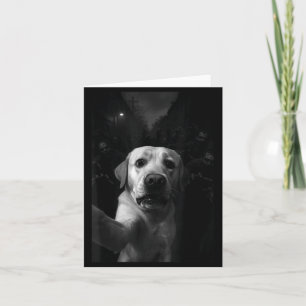 Carte Chien drôle Labrador selfie zombie Halloween