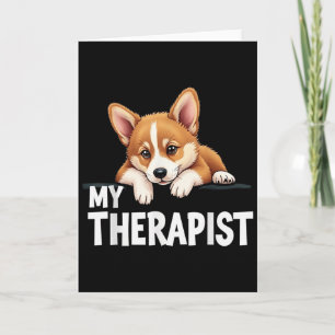 Carte Chien Drôle Mon Thérapeute Chien Corgi Gallois