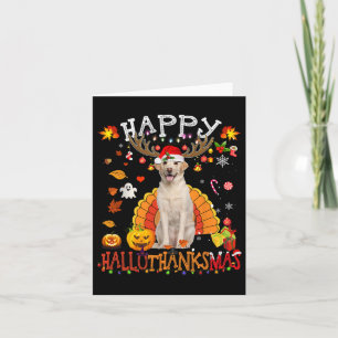 Carte Chien du Labrador Halloween Chien de Noël Happy Ha