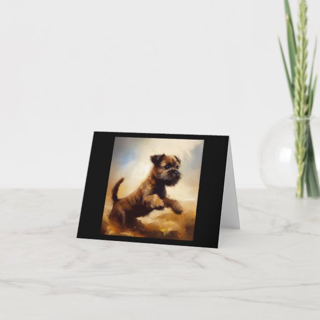 Carte Chien du Terrier frontalier (Devant)