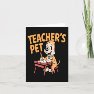 Carte Chien élève de l'école élémentaire mignon Professe