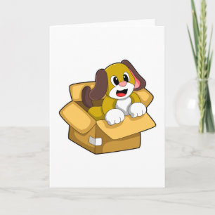 Carte Chien en boîte