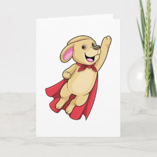 Carte Chien en Super-héros avec Cape