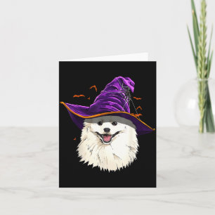 Carte Chien Esquimau Américain Chapeau de Sorcière Drôle