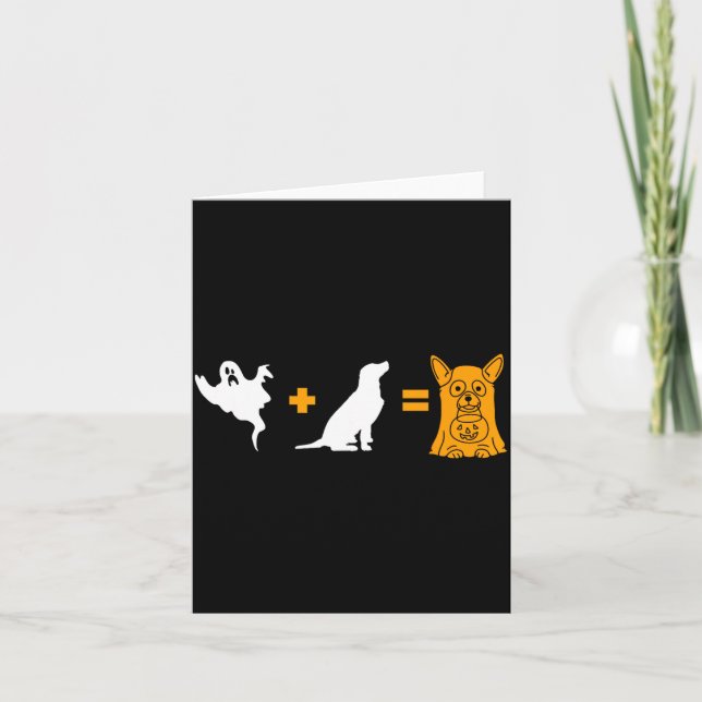 Carte Chien fantôme drôle d'Halloween - Chien d'Hallowee (Devant)