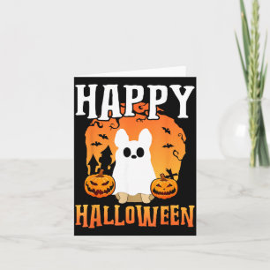 Carte Chien fantôme joyeux Halloween