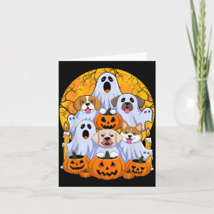 Carte Chien Fantôme Mignon Chien Habillé En Fantôme Drôl