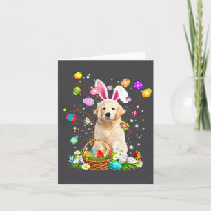 Carte Chien Golden Retriever Jour de Pâques