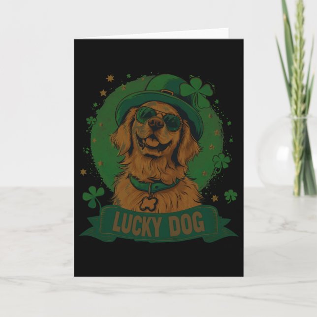 Carte Chien Golden Retriever - Saint-Patrick Saint Pad (Devant)
