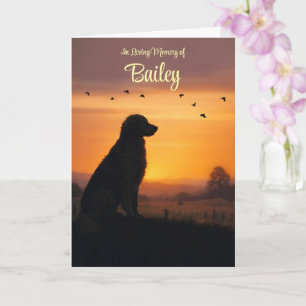 Carte Chien Golden Retriever Sympathie Silhouette Nom du