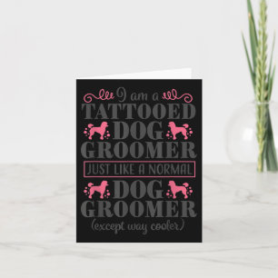 Carte Chien Groomer mignon animal animal de compagnie Gr