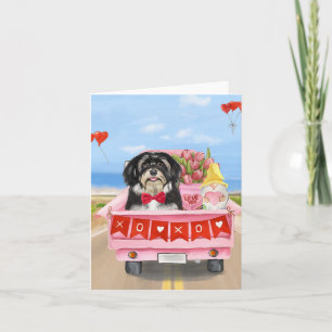 Carte Chien Havanais Saint Valentin Camion