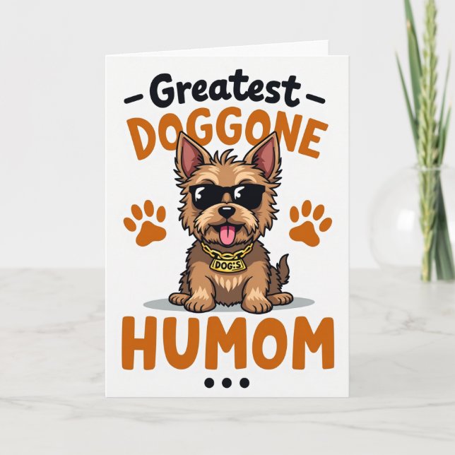 Carte Chien Heureux à Points (Devant)