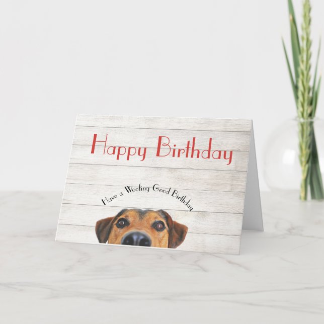 Carte Chien Joyeux Anniversaire Funny Greeting Card (Devant)