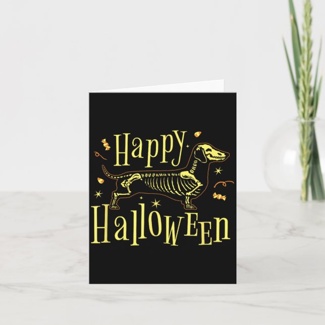 Carte Chien Joyeux Halloween - Drôle d'Halloween (Devant)