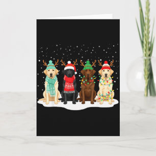 Carte Chien Labrador Retriever noir Équipe de Noël à ass