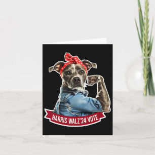 Carte Chien Lady Kamala Harris Tim Walz Élection