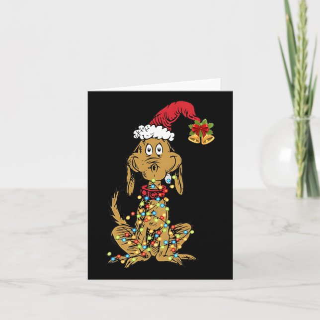 Carte Chien Max Noël Cadeau de Noël drôle Xmas  (Devant)