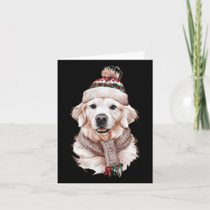 Carte Chien mère Retriever Golden Cream Anglais Blanc Ch