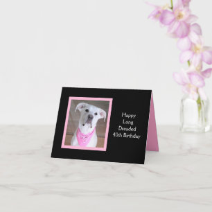 Carte Chien mignon aux yeux âmes Quarantième anniversair