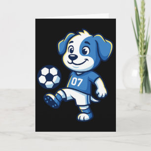 Carte Chien Mignon Chiot Jouant Au Football Chiens