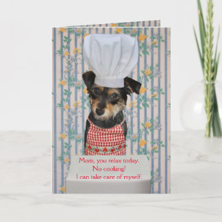 Carte Chien mignon Personnalisable Fête des Mères Pas de