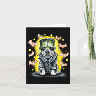 Carte Chien Monstre de Frankenstein Effrayant - Hallowee