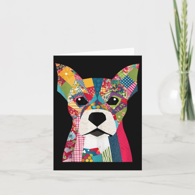 Carte Chien Motif De Quilt Pour Coudre De Quilter Lover (Devant)