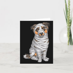Carte Chien Mummy Berger Australien Halloween