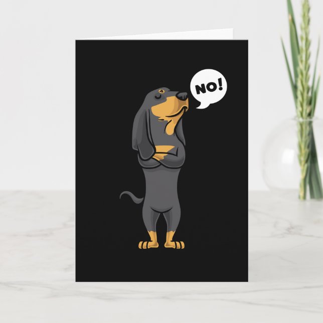 Carte Chien noir têtu et Tan Coonhound (Devant)