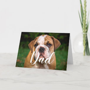 Carte Chien personnalisé Papa Drôle Photo Happy Fête des