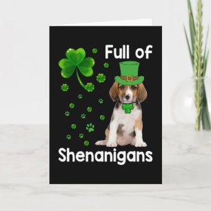 Carte Chien plein de Shenanigans St Patricks Day