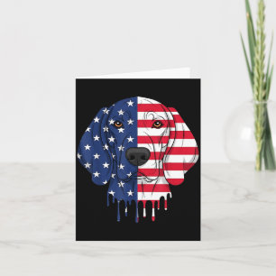 Carte Chien Plott Hound du 4 juillet Drapeau américain