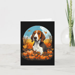 Carte Chien Pompier Treeing Walker Coonhound Halloween