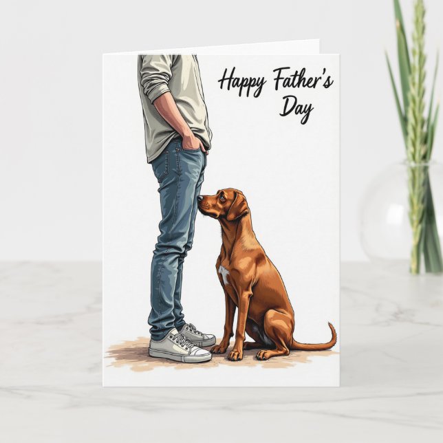 Carte Chien pour la Fête des Pères Chaude (Devant)