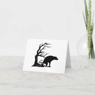 Carte Chien qui fait caca Halloween effrayant