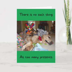 Carte Chien Retriever Doré Drôle avec Beaucoup de Jouets
