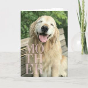 Carte Chien Retriever Doré Sourire Fête des Mères