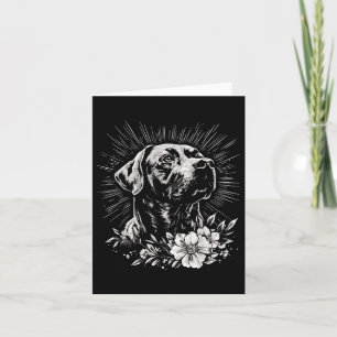 Carte Chien Rétro Labrador Retriever Amateur de Tatouage