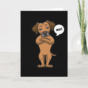 Carte Chien Rhodesian Ridgeback têtu et drôle
