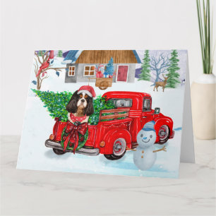 Carte Chien Roi Cavalier En Livraison De Noël Camion Nei