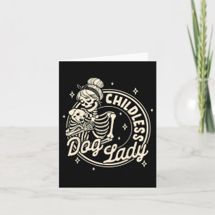 Carte Chien sans enfants Dames Drôle Chien Squelette Hal