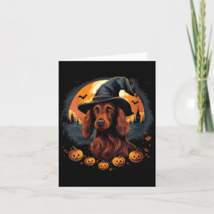 Carte Chien Setter Irlandais Surnaturel Sorcière Hallowe