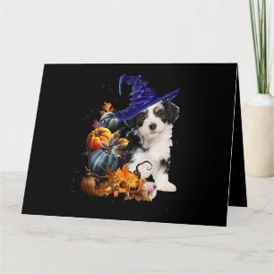 Carte Chien Shih Tzu Sorcière Et Citrouilles Halloween T