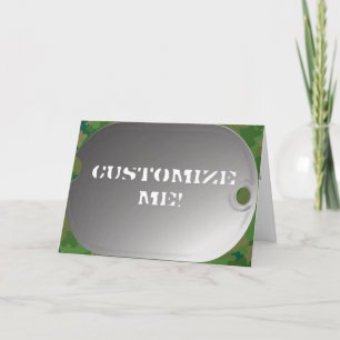 Carte Chien Tag style camo